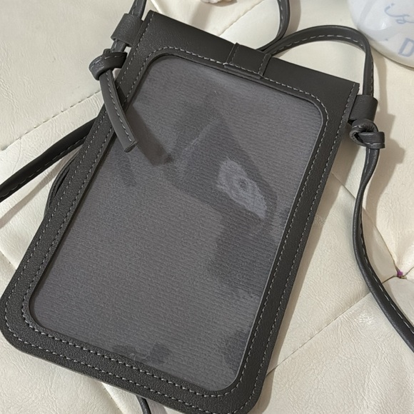 Like New Cell Phone/Purse Crossbody-Adjustable Strap-Gray - Picture 3 of 8
